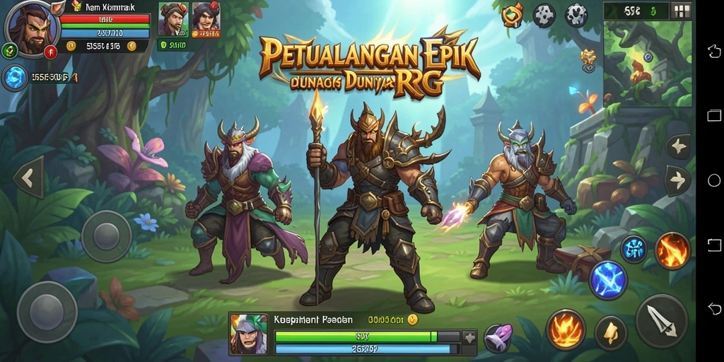 Tampilan gameplay seru dan mendebarkan di dunia RPG 555F.
