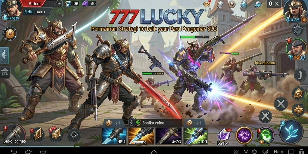Screenshot gameplay 777LUCKY menunjukkan aksi pertempuran seru dan strategi yang dalam.