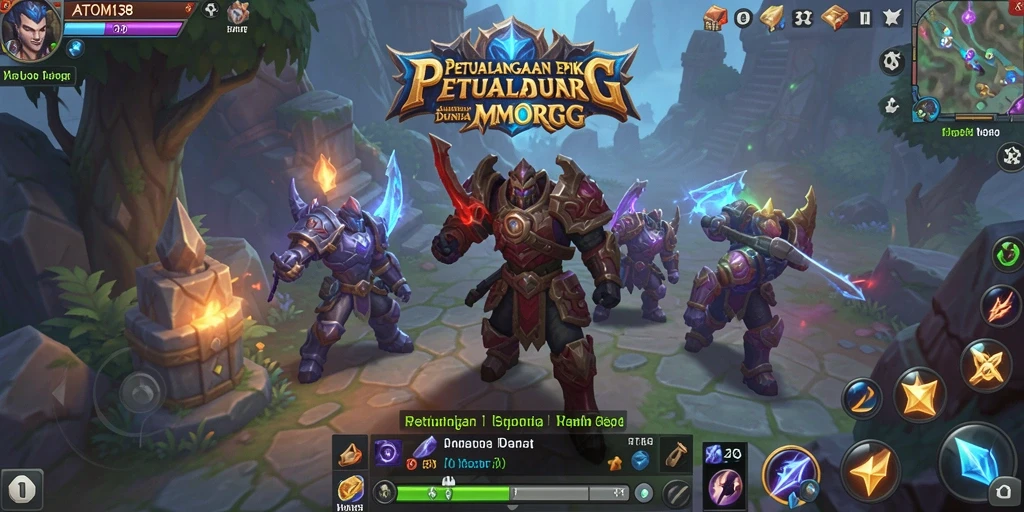 Tampilan gameplay ATOM138 yang memukau saat pertempuran.