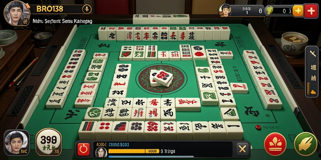 Gambaran gameplay yang menarik dan seru dari BRO138 Mahjong.
