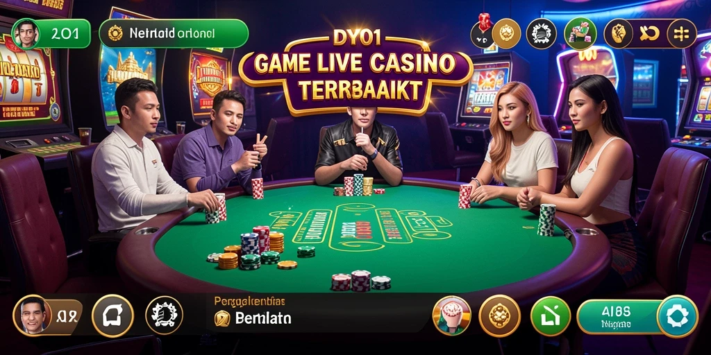 Tampilan gameplay menarik dari DY01 dalam suasana Live Casino.