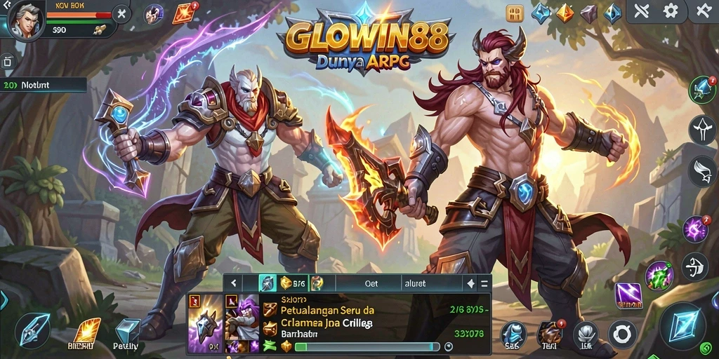 Tampilan gameplay seru dari GLOWIN88 di dunia ARPG.