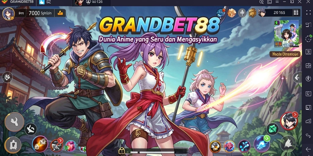 Tampilan seru dari gameplay <strong>GRANDBET88</strong> yang penuh aksi Anime.