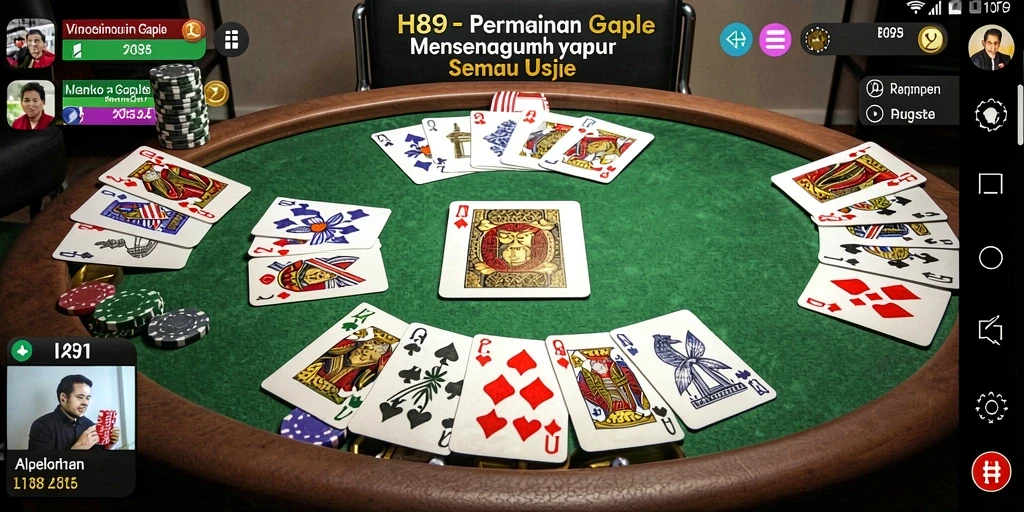 Tampilan gameplay seru H89 saat bermain Gaple.