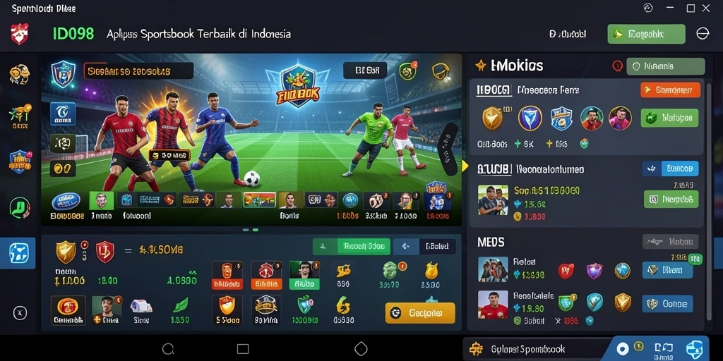 Tampilan permainan sportsbook yang menarik dan interaktif.