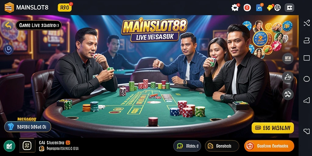 Tampilan gameplay Live Casino MAINSLOT88 yang memukau dan interaktif.