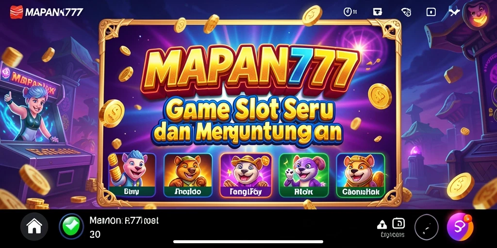 Tampilan gameplay seru dari MAPAN777 dengan berbagai tema slot.