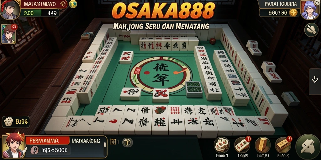 Tampilan gameplay yang menarik dari OSAKA88 saat bermain Mahjong.