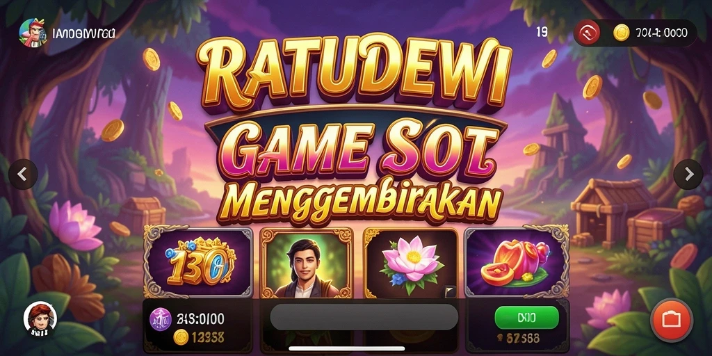 Tampilan gameplay menarik dari RATUDEWI dengan fitur Slot yang seru.