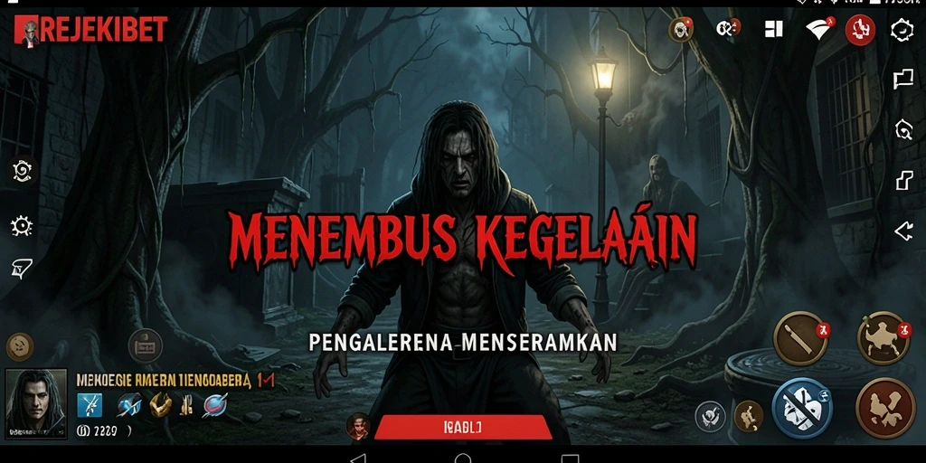 Tangkapan layar gameplay <strong>REJEKIBET</strong> menampilkan suasana mencekam dan penuh kejutan.