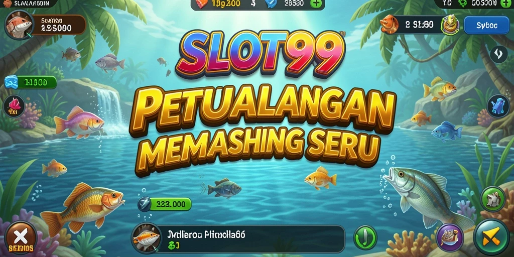 Gameplay SLOT99 menampilkan aksi memancing yang mengasyikkan dengan grafis yang menawan.
