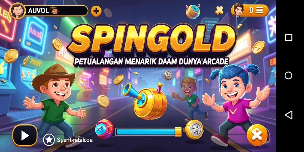 Tampilan gameplay menegangkan dan penuh aksi di SPINGOLD.